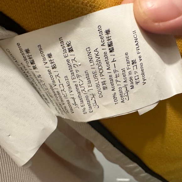 Sinequanone saffron coat with black ties 3/4 length arms - Picture 7 of 9